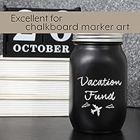 Vista 3 de Darware Tarros de masón negros de granja (juego de 2); decoración del hogar y almacenamiento de boca ancha decorativos tarros Mason de boca ancha