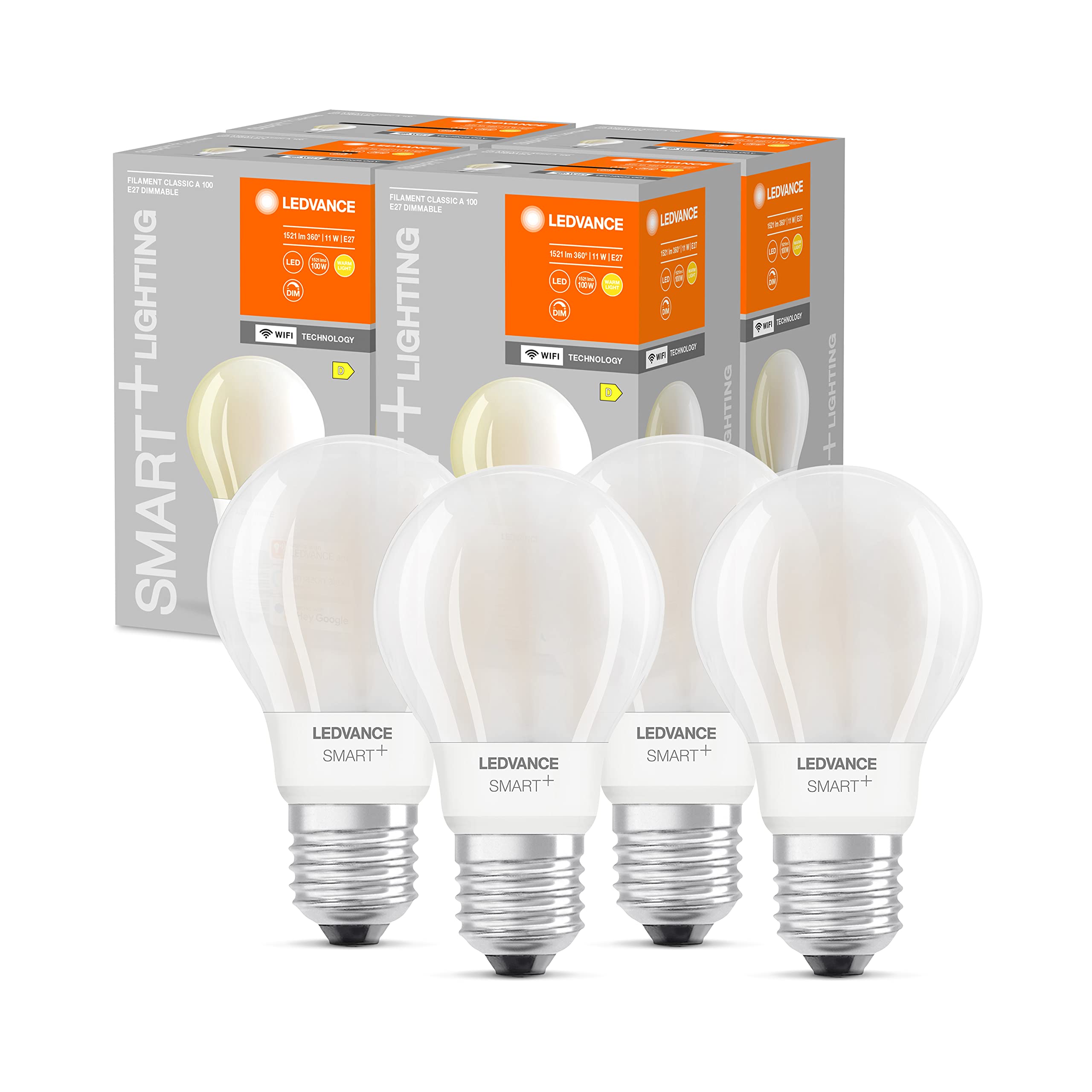 LEDVANCE Slimme LED-lamp met WiFi-technologie voor E27-basis, matte