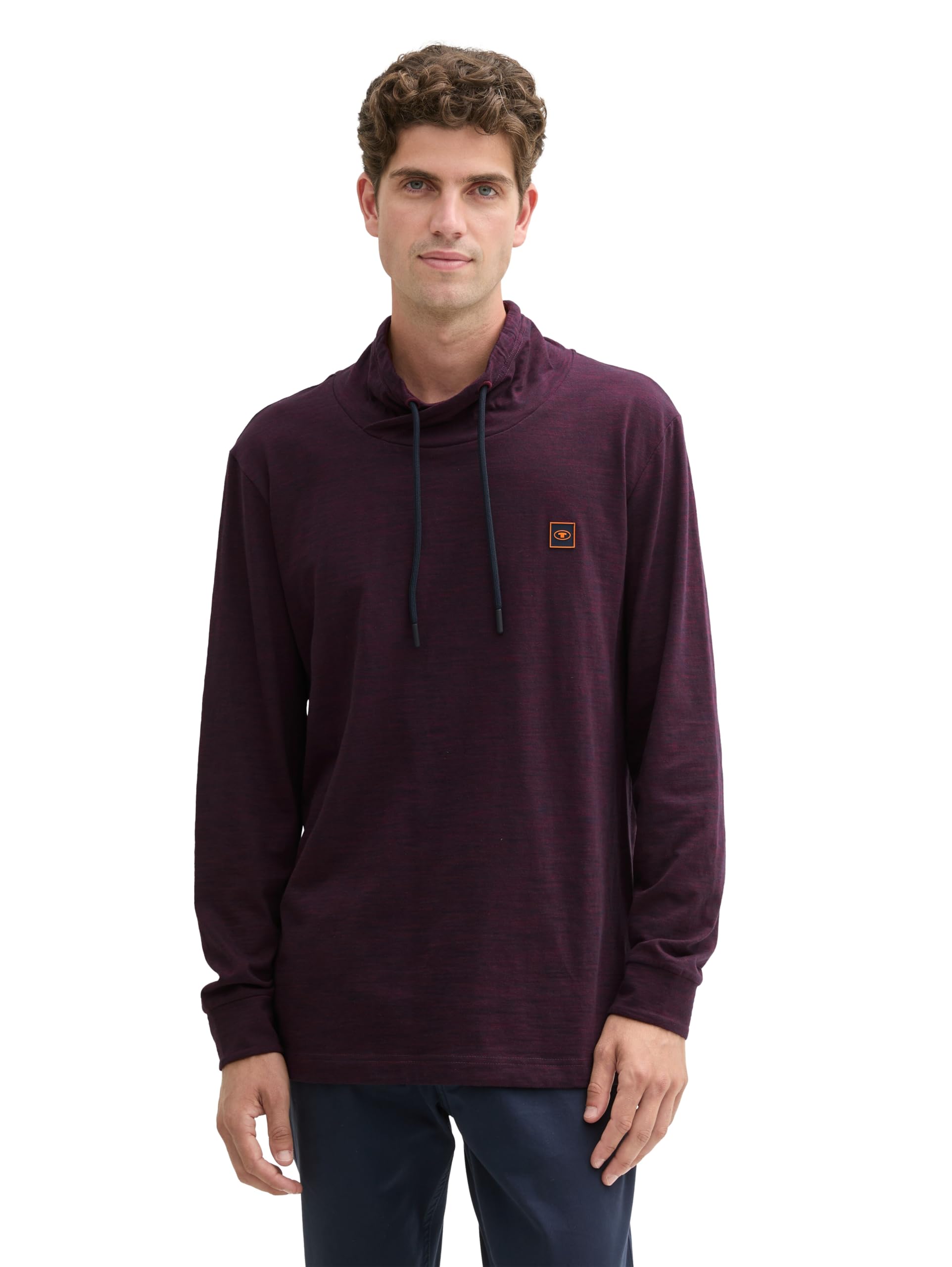 TOM TAILOR Herren Longsleeve mit hohem Kragen