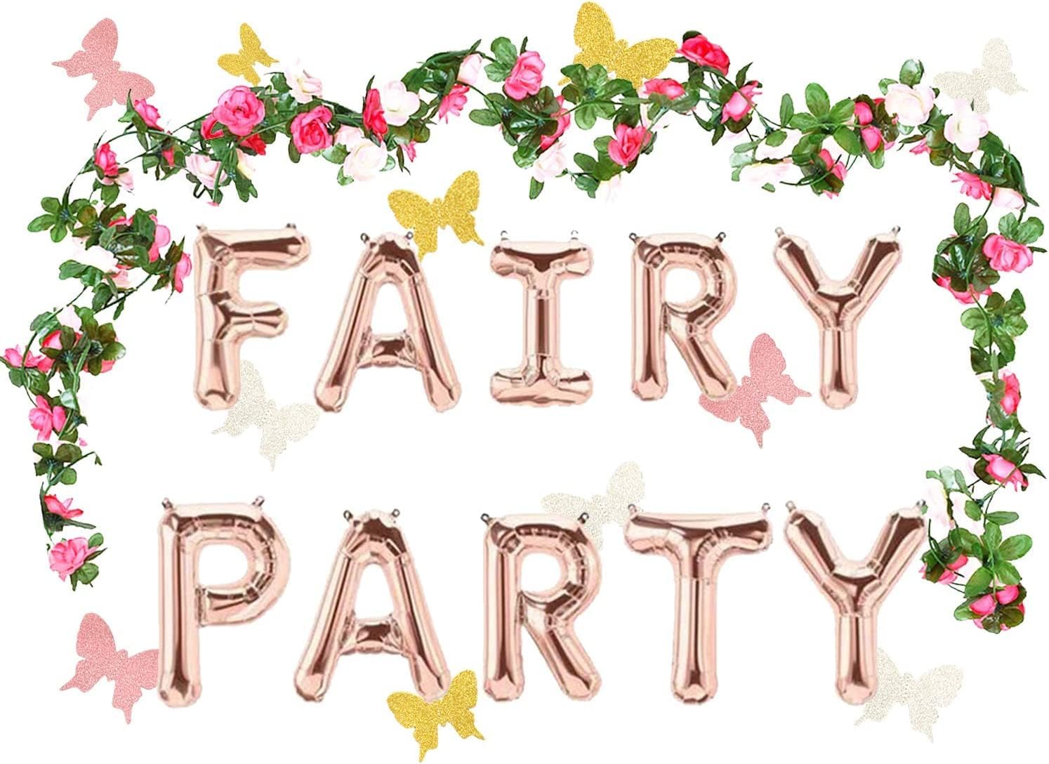 JeVenis 3 PCS Fairy Party Balloon Fairy Theme Birthday Party Decorations