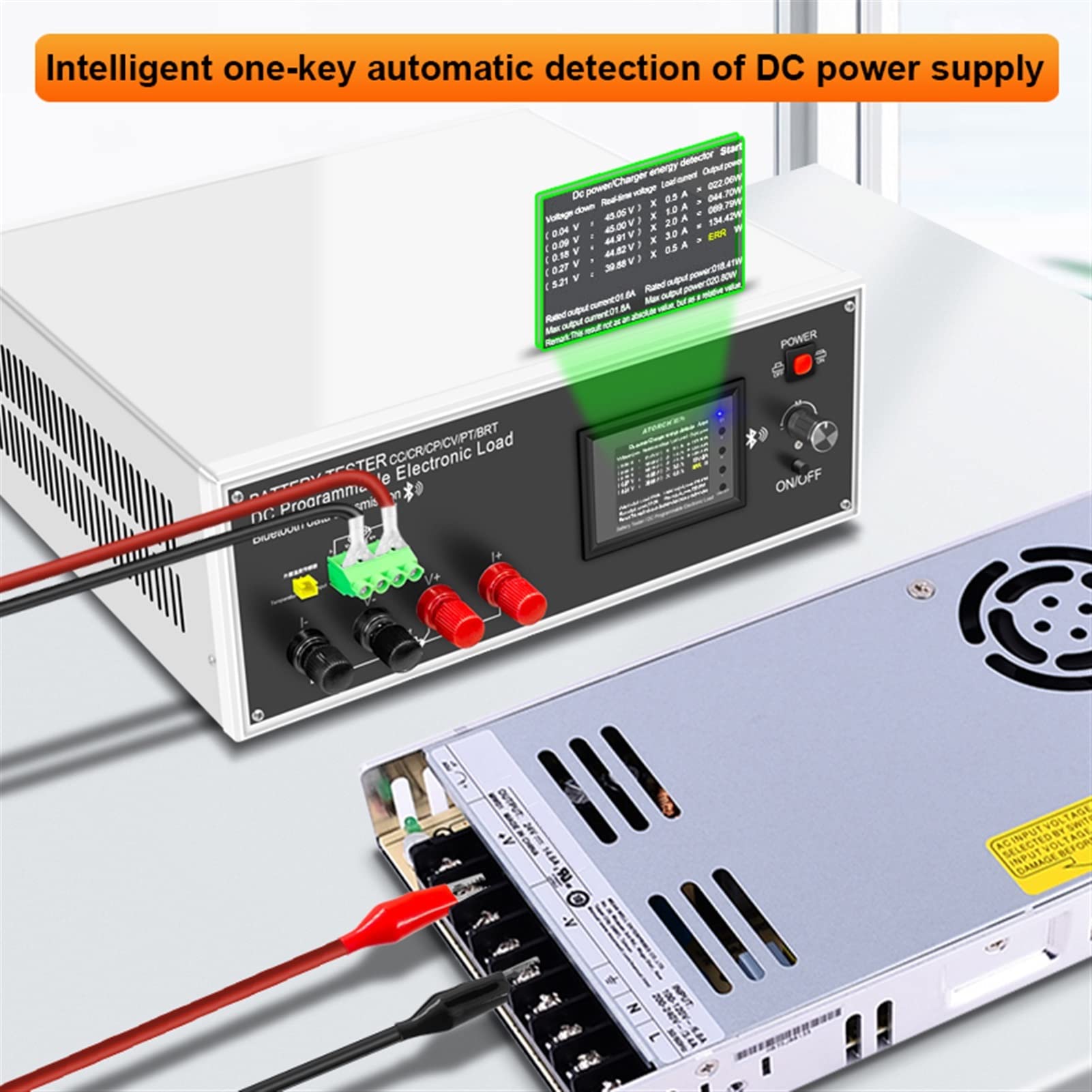 Testeur Batterie, Dlb600w Testeur de capacité de batterie blanche Charge électronique 600W Testeur d'alimentation Mètre 200v 40A