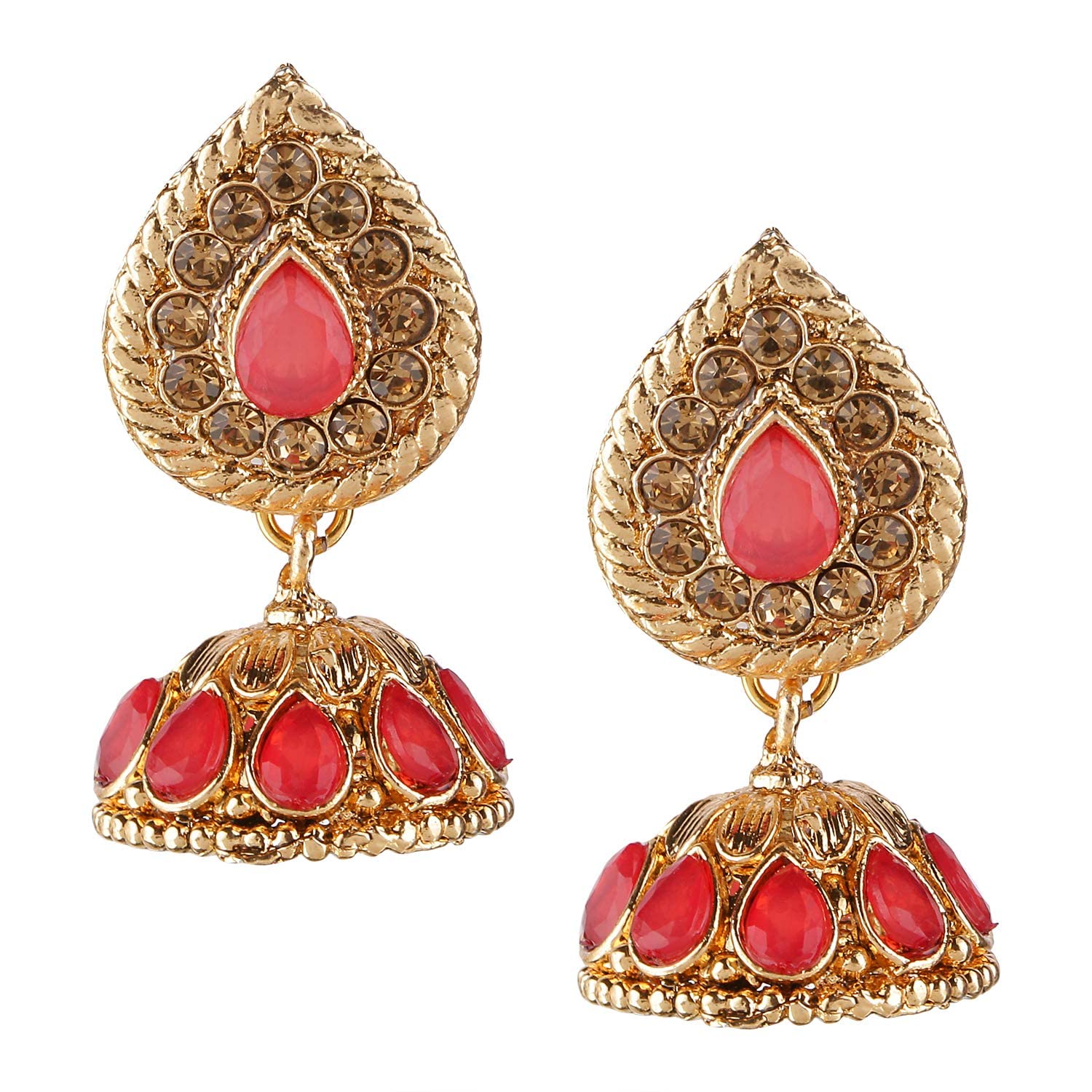 iij (indian imitation jewellery) Traditional Earring Set for Girls & Women |2282-DP Stylish r Earring Zink Dark Pink color|Made In India. (B09PF3YCCM) Amazon Price History, Amazon Price Tracker