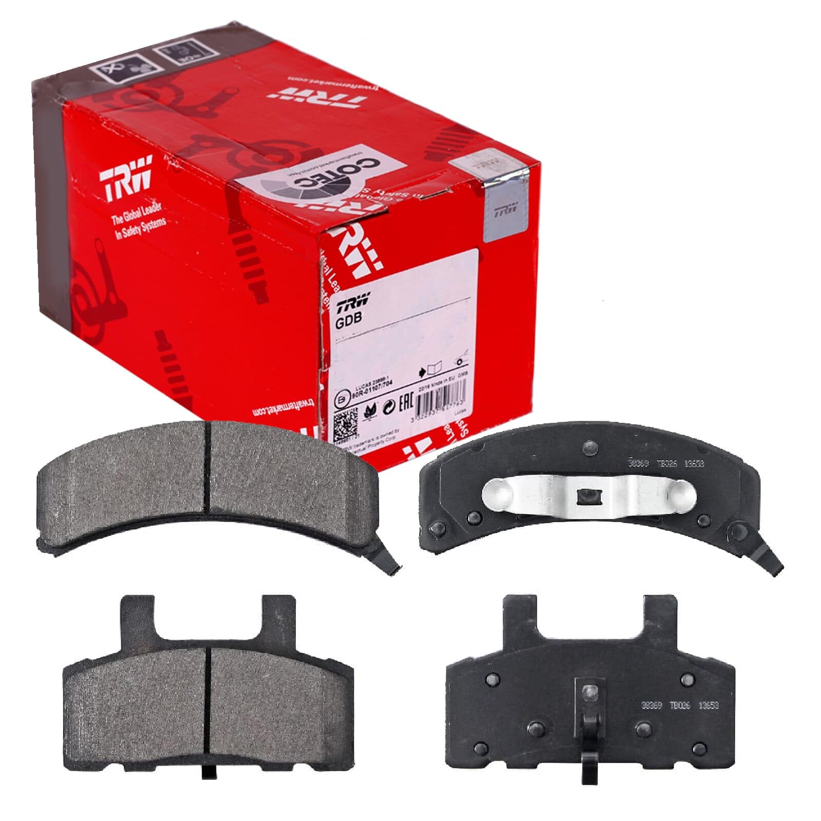 Front TRW-OE GDB1273 Brake Pad Set, disc brake for CADILLAC,CHEVROLET,DODGE