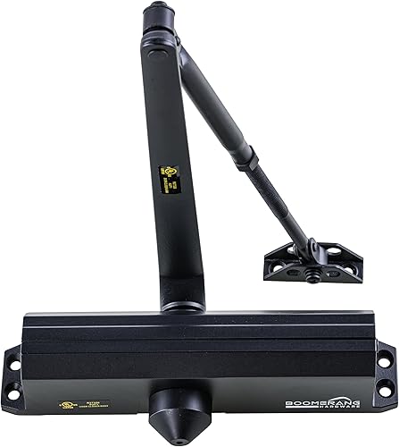 Boomerang D4016 - Cierrapuertas comercial automático de servicio medioresistente, montado en superficie, grado 1 - ADA y UL 3 horas clasificado