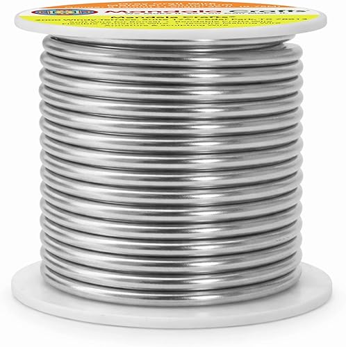 Vista 2 de Mandala Crafts Alambre de aluminio anodizado de calibre 8 para hacer joyas, alambre gris flexible de color de 32 pies, flexible y flexible