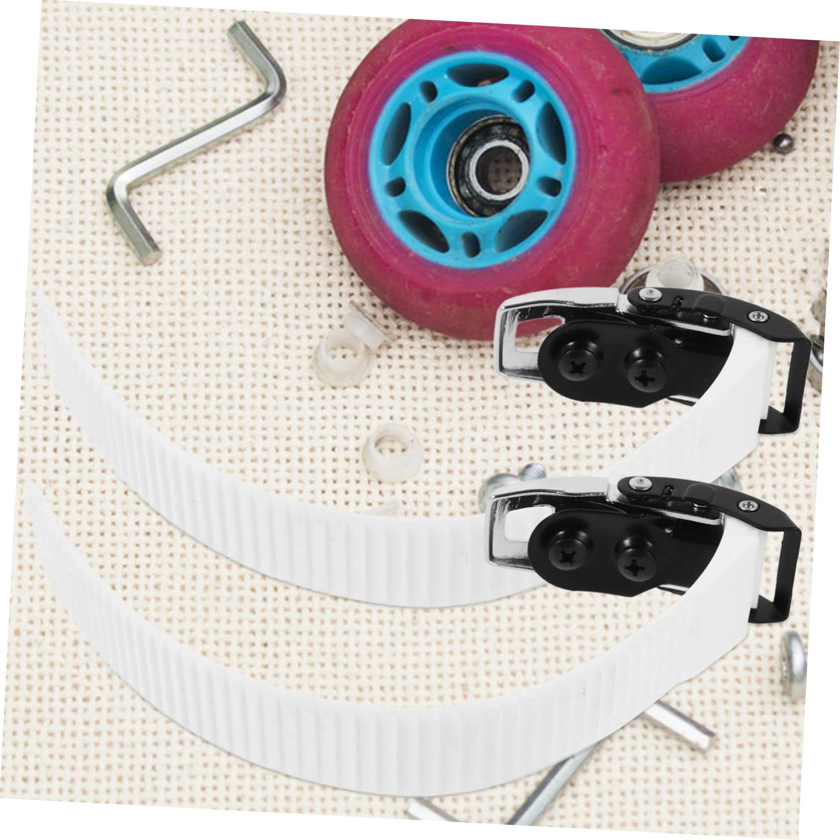 Toddmomy 1 Pair Universal Roller Skates Straps Professional Buckle Straps for Skating Shoes Replaceable Skate Buckles Adjustable Length Easy to Install