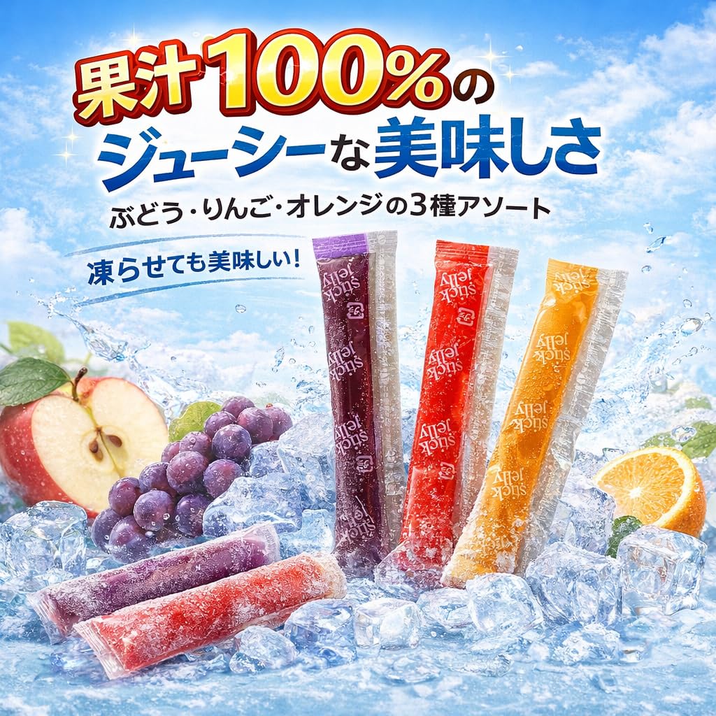 Amazon.co.jp: 【大容量 1kg (約60本入り)】リボン 果汁100%スティック