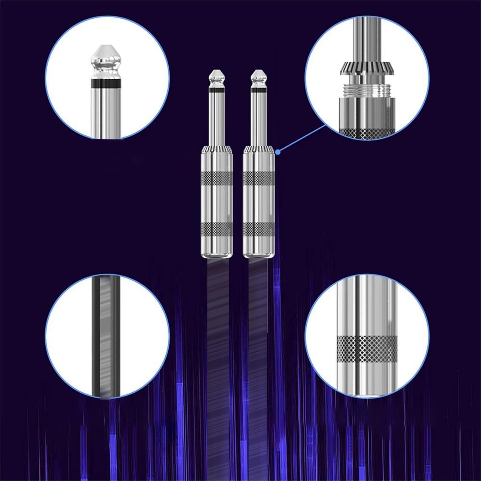 Kable Audio Gitary Kabel 1/4 Cala Do Akcesoriów Gitar Elektrycznych I Instrumentów Muzycznych