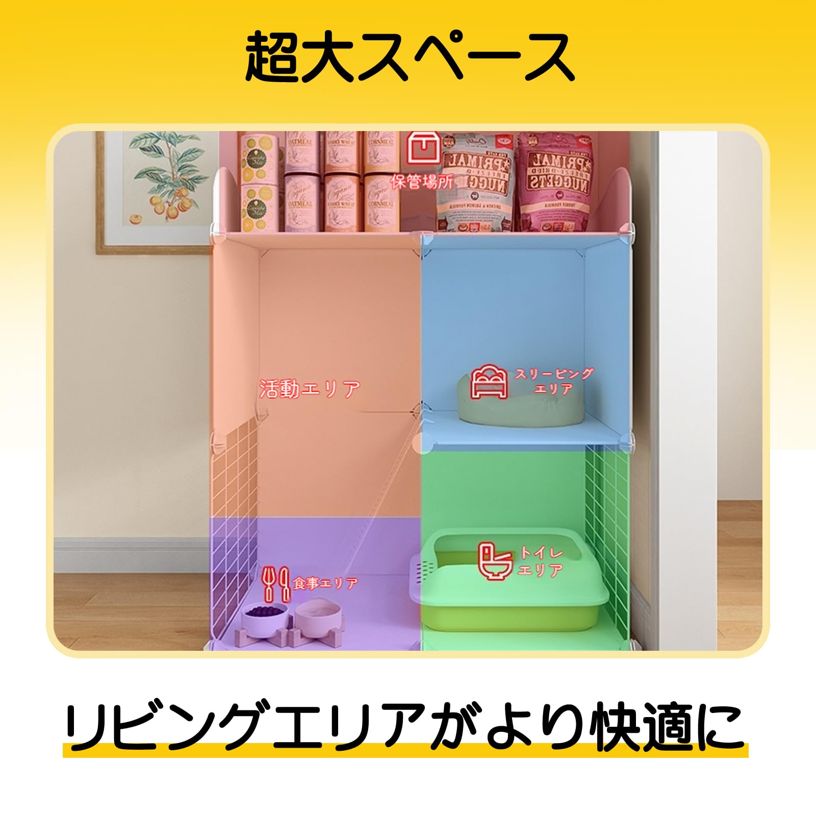 にゃんページ② Amazon.co.jp: Purlove 猫 ケージ キャットケージ 2段 ペット