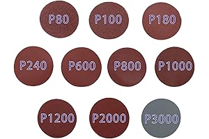 100 Pcs 3 Inch Sanding Discs Aluminum Oxide Sandpaper