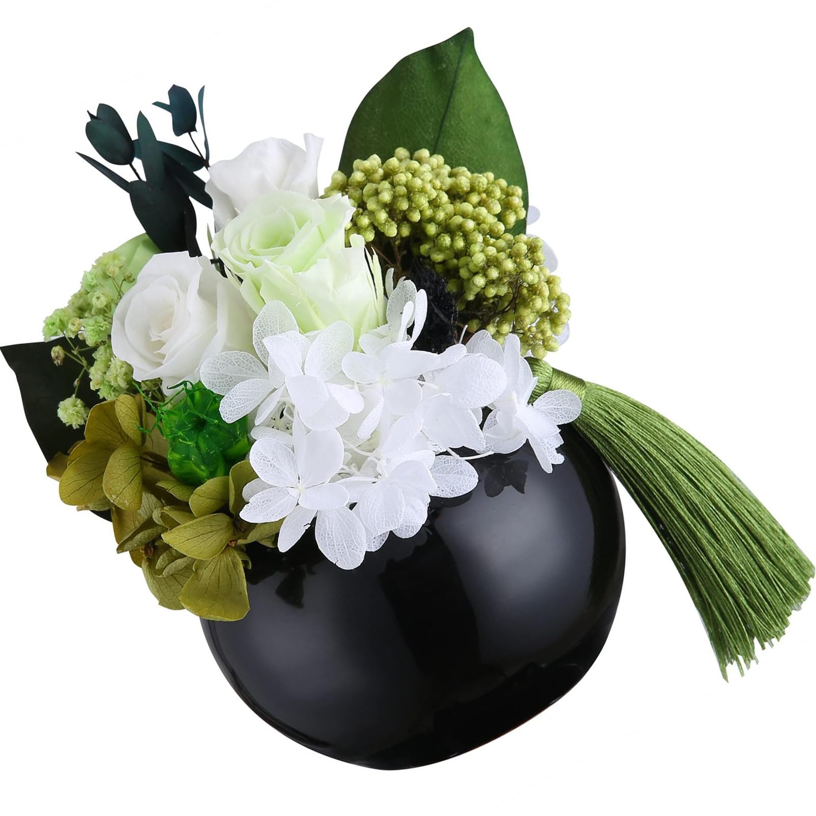 Amazon｜プリザーブドフラワー 仏壇 仏花 4輪薔薇 ドライフラワー 花
