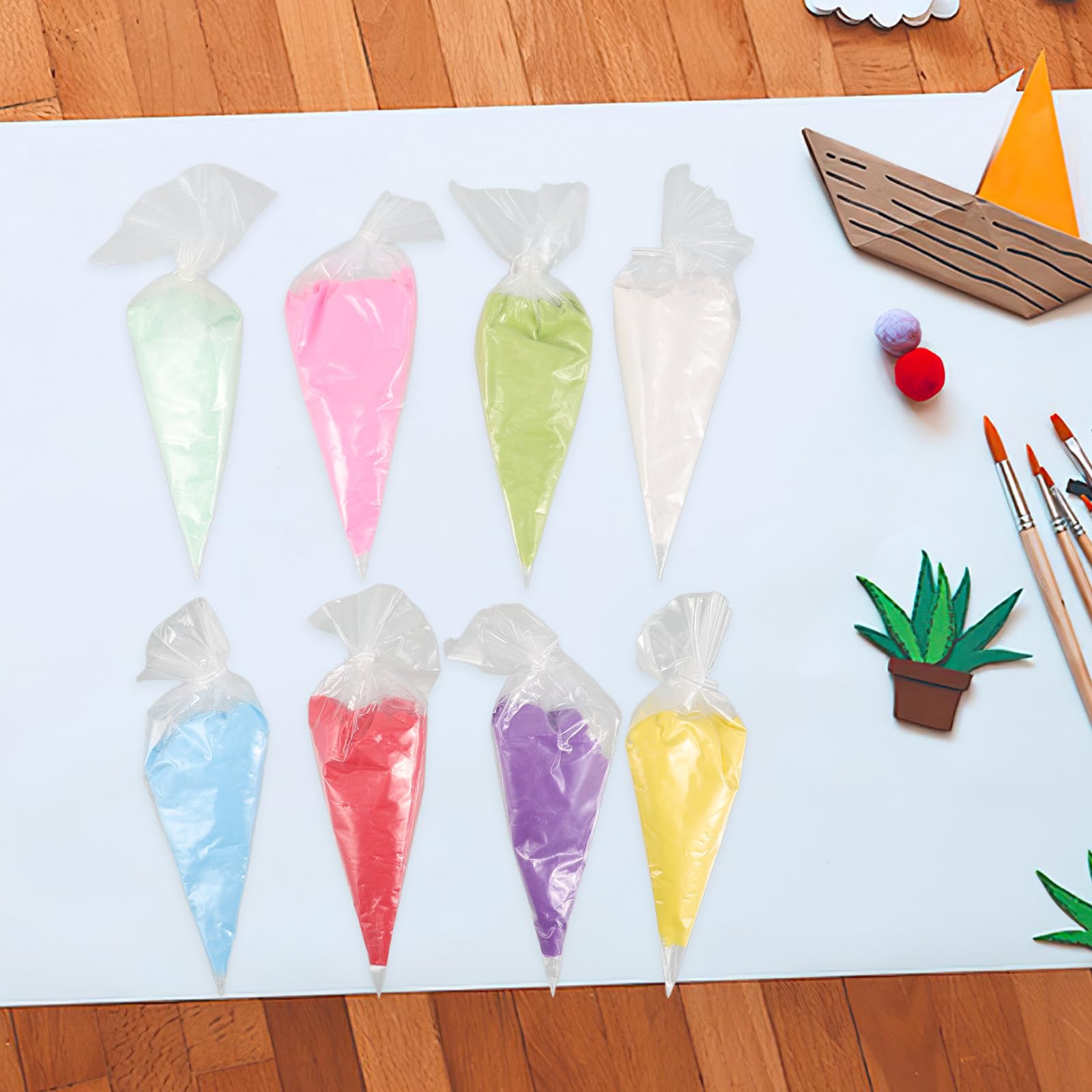 Kit 8 Pezzi Colla Adesiva Crema Simulata per Fai da Te, Materiale Plastico e Resina, Qualità Affidabile per Decorazioni di Gioielli e Astucci Matite
