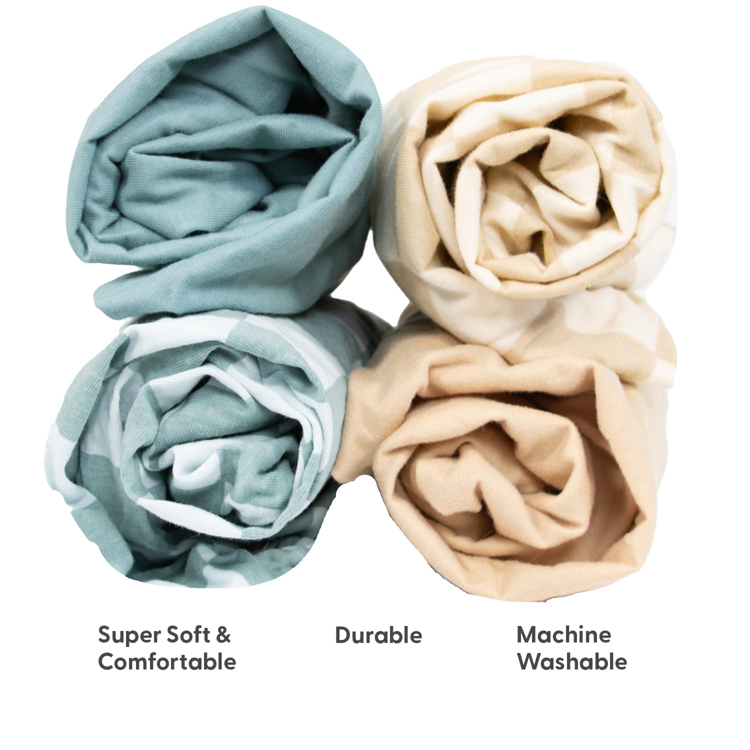 The Peanutshell Baby Bio-Bettlaken für Stubenwagen, für Jungen oder Mädchen, ultraweich und rechteckig, Uni, 100% Jersey-Baumwolle, Spannbettlaken für Kinderbett, Stubenwagen-Matratze
