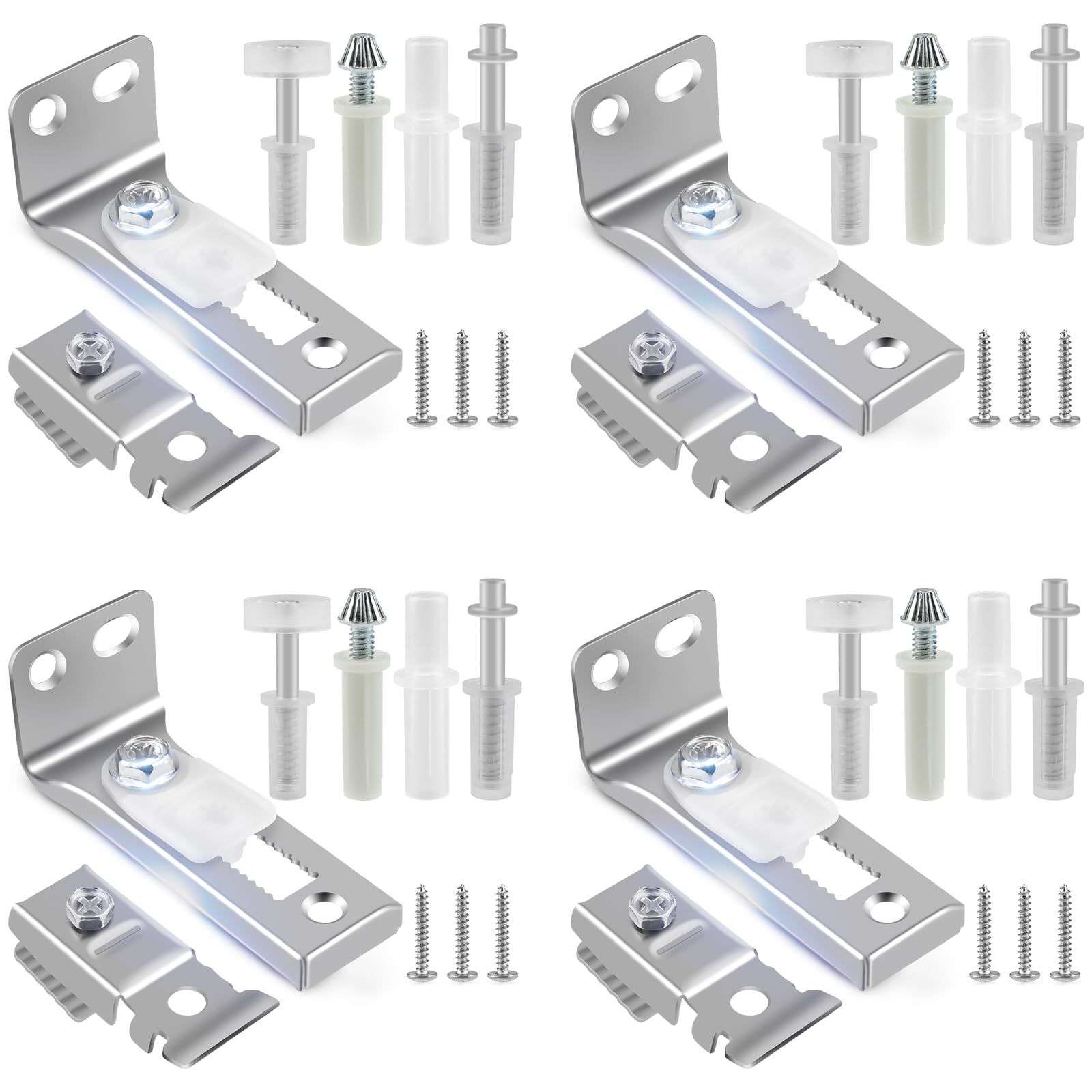 Photo 1 of 4Set Bifold Door Hardware Repair Kit, Bi-Fold Sliding Closet Doors Hardware Replacement, Include Top and Bottom Bracket, 7/8" Guides Wheel, 3/8" Pivot for Barn Door Folding Pocket Door Accordion Door