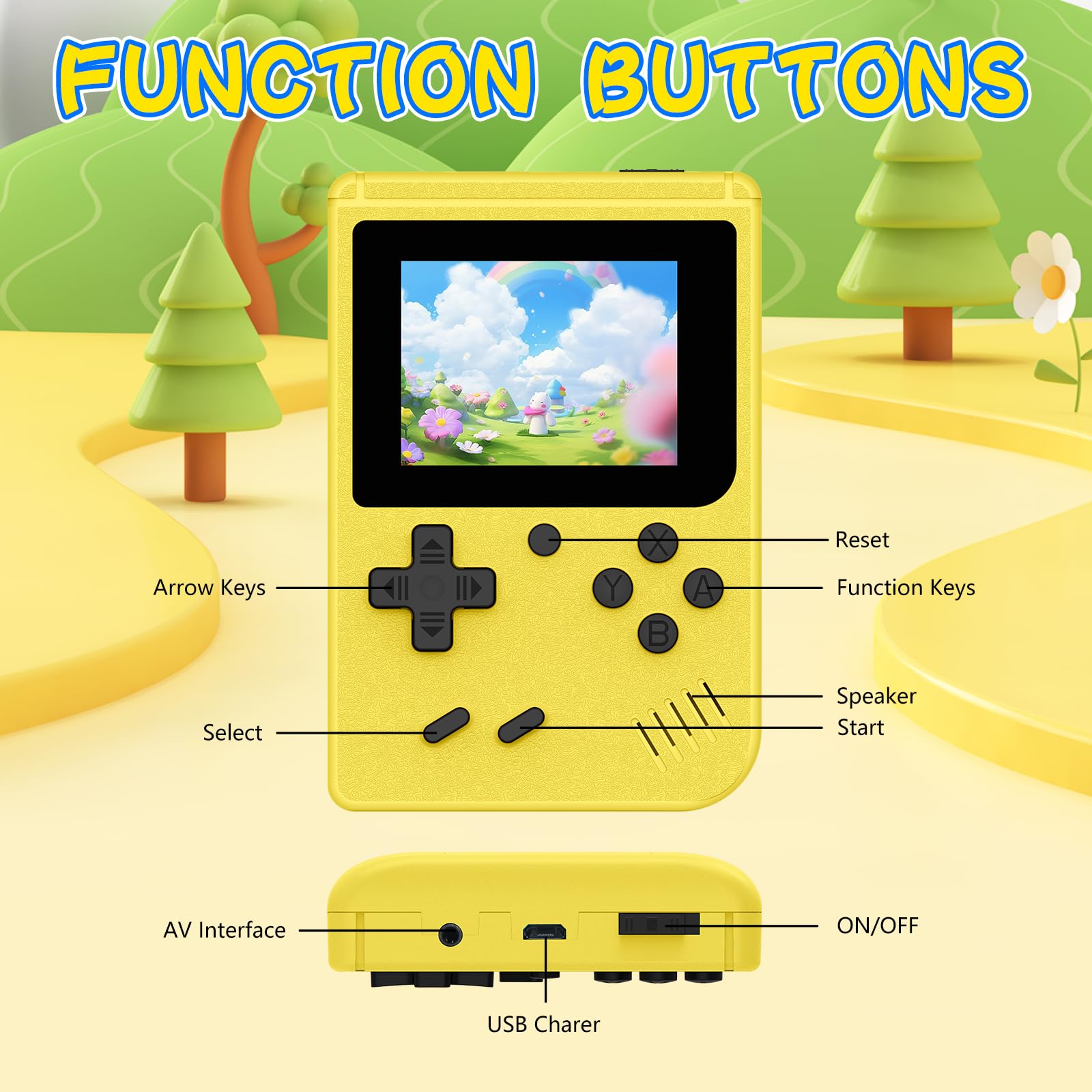 Console di gioco retrò, console di gioco retrò classica 400 integrata, schermo IPS da 3,0 pollici, console di gioco portatile retrò, batteria ricaricabile 1020 mAh, console portatile per videogiochi
