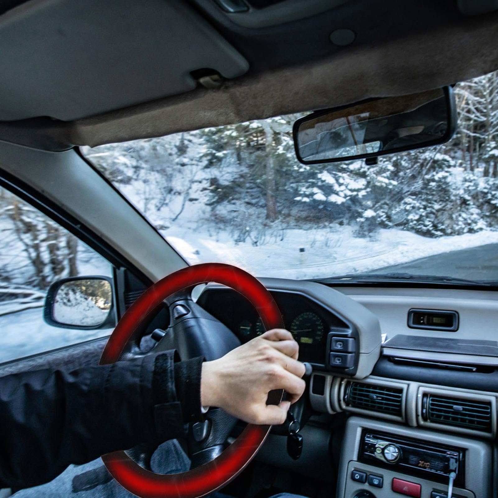 Calentador de Volante 12v Inalámbrico Protector Antideslizante | Calefactable para el Volante Automotriz Para Invierno Frío Vehículos Automóvil Camión
