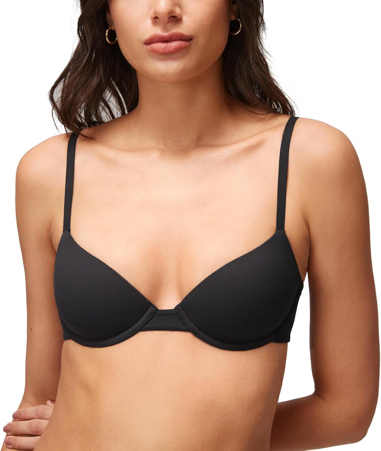 T-Shirt Bras for Women Small Breasted Demi Underwire Lightly Lined Bras 32AA-38A