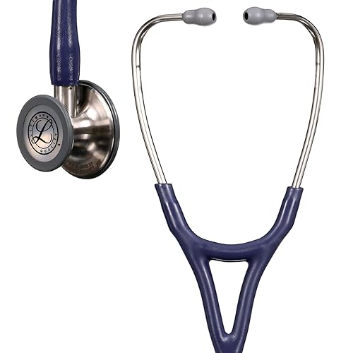 Miniatura 9 de 3M Littmann Cardiology IV - Estetoscopio de diagnóstico, 6187C, pieza torácica de acabado inoxidable con tubo de acabado satinado azul medianoche