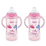 NUK Learner Cup, 10 oz, 8+ Months, 2 Count - BPA Free, Spill Proof Sippy Cup