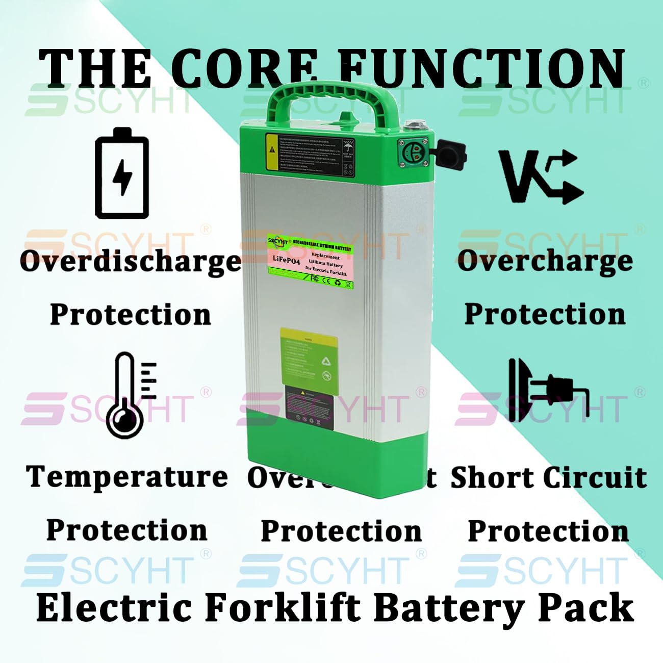 24-V 48-V Batterie Elektro-Gabelstapler Ohne CAN-Bus Lithium-Batterie für Elektro-Hubwagen CBD15JLI2 LiFePO4-Batterien für Teleskoplader CBD20JLI2 mit BMS,48v20ah Rhombus Charger