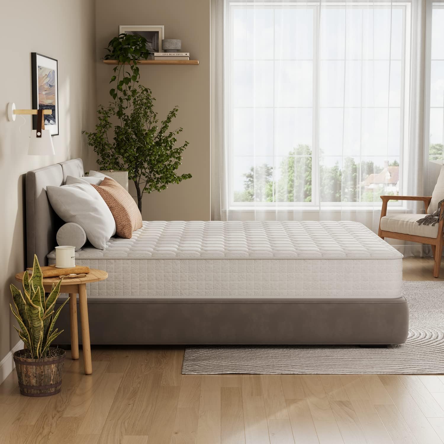 Vesgantti Materasso 120x190x24 cm Molle Insacchettate & Memory Foam | 7 zone Ergonomia, Traspirabilità Ottimali, Sistema Anti umidità, Rigidità Media, Sottovuoto