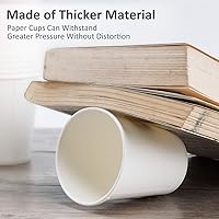 Vista 3 de Vasos de papel blanco – Paquete de 50, 8 onzas desechables, tazas de café caliente y agua