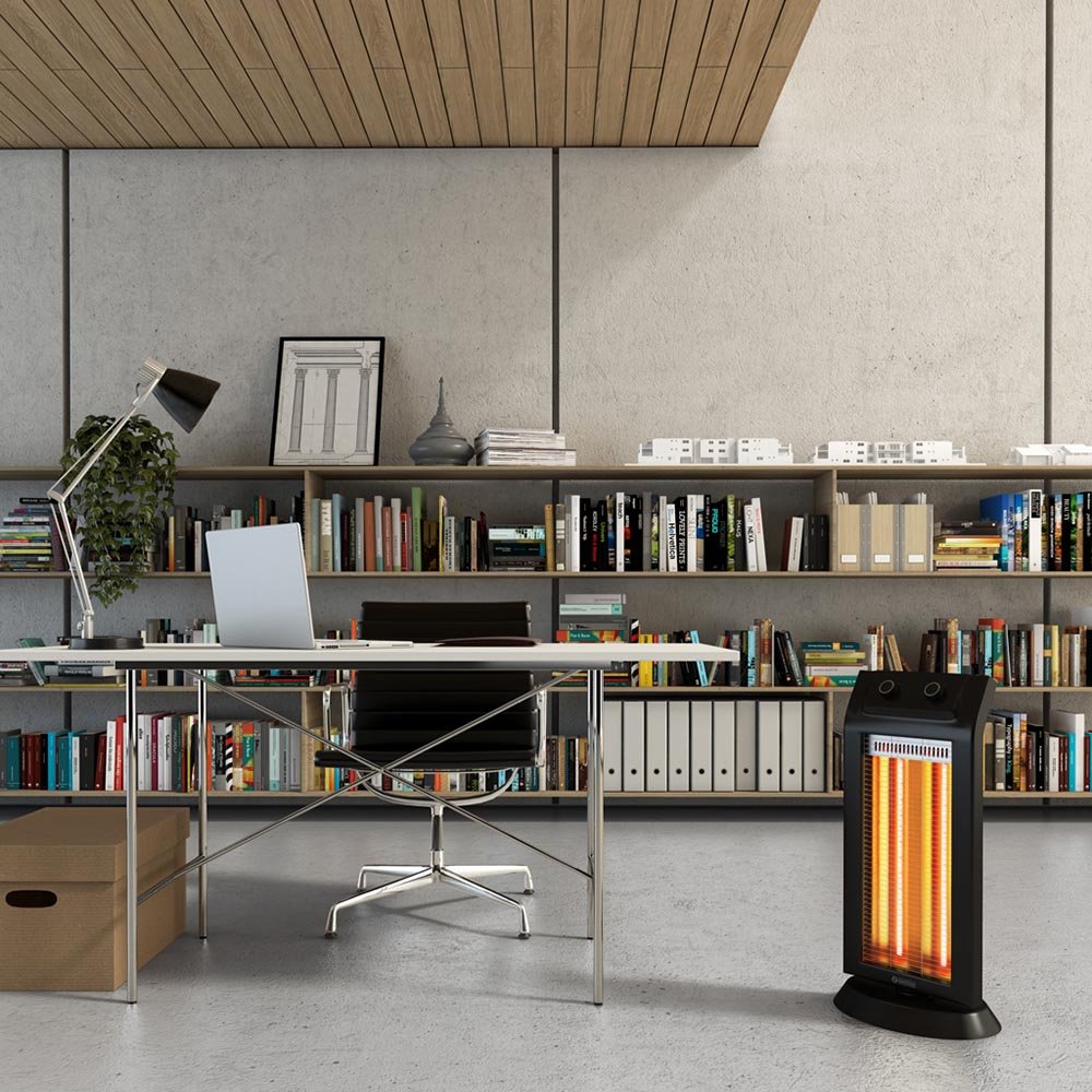Olimpia Splendid 99579 Carbon Black Stufa a Infrarossi 1100 W, 220-240 V, Nero