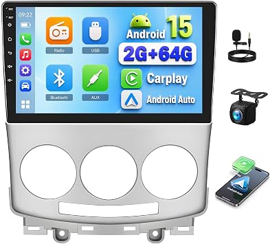 [4-Core 64G] Android 15 9 HD Touchscreen for Mazda 5 2005-2010 Car Stereo