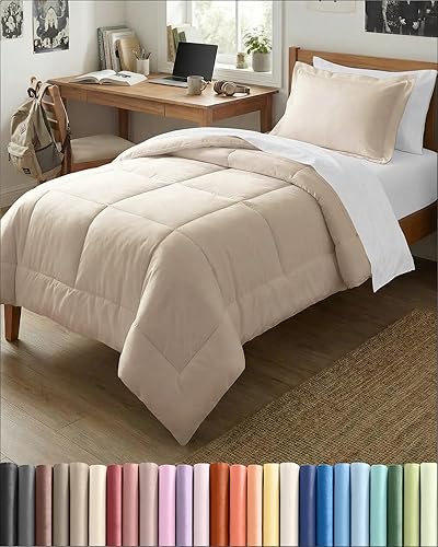 Miniatura 43 de Juego de edredón de tamaño Queen - Juego de cama de 3 piezas para todas las estaciones - 1 edredón suave acolchado con cintas en las esquinas y 2