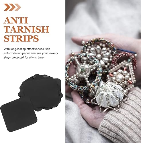 Miniatura 7 de EXCEART 30pcs Anti Tarnish Strips Jewelry Anti Tarnish Tab Non-Abrasive Stripes for Jewelry Silver Storage Flatware Electronics Musical Equipment