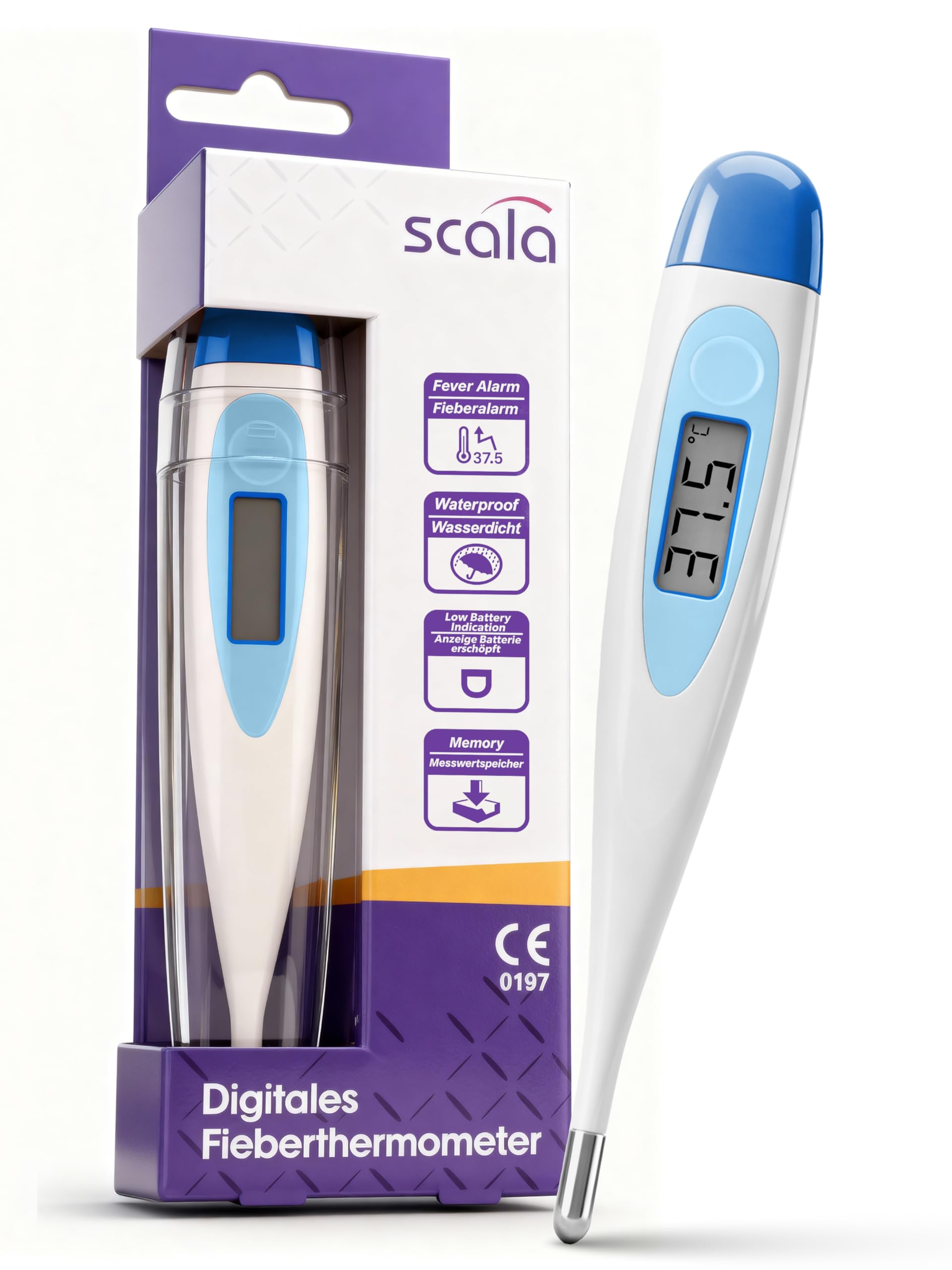scala SC 17 blu Termometro Digitale Febbre Clinico Corpo
