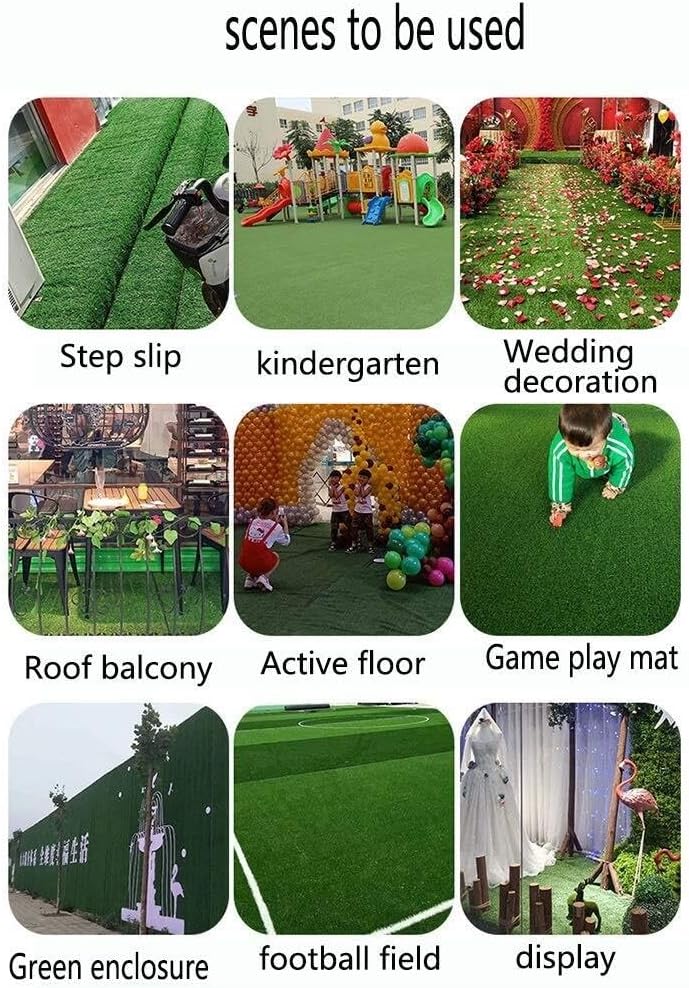 Artificial Grass 2m x 0.5m – Realistic Fake Turf, Deluxe Synthetic Lawn, Pet-Friendly, UV-Resistant, Thick & (2.0 Upgrade)