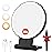 1X/30X Magnifying Mirror with Light, Double Sided Makeup Mirror with Adjustable 3 Color Light, 2000mAh Rechargeable Lighted Magnifying Mirrors with Tweezer, Foldable Travel Mirror with Rotation