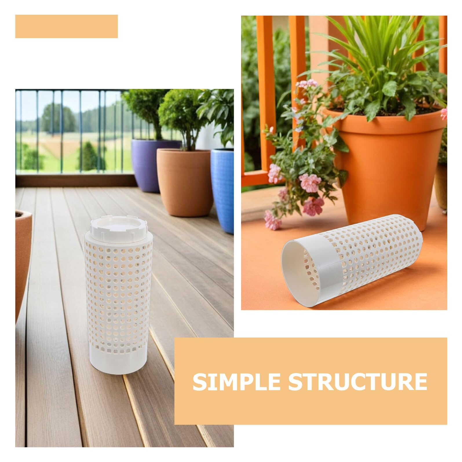 Alasum Compostador de Lombrices para Jardín 2 Unidades, Contenedor de Compostaje Enterrado para Restos de Cocina y Desechos de Jardín, Ventilado y Portátil para Uso Exterior,
