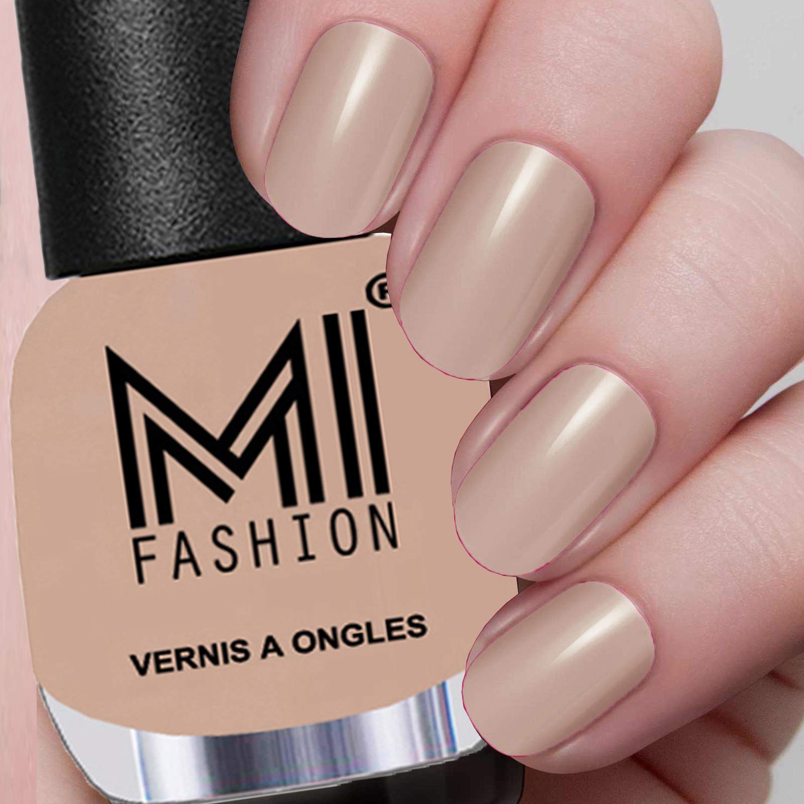 MI FASHION Nail Polishes Combo 12ml each Wood Nude, Dark Nude, Cotton Candy and Light Nude 3