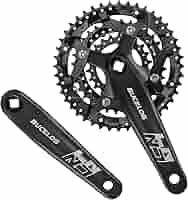 Amazon | BUCKLOS MTB クランクセット スクエアテーパー 22/24