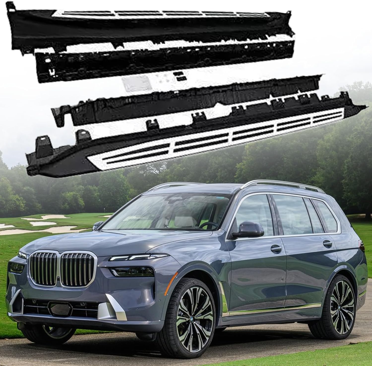 Amazon.com: 2PCS Side Steps Running Boards Nerf Bars Fits for BMW X7 ...