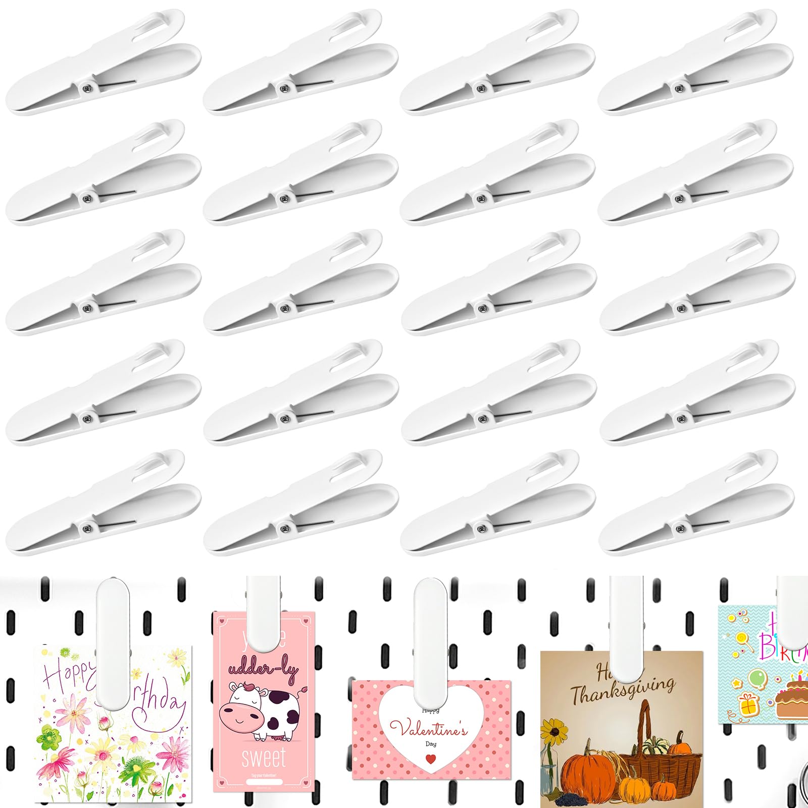 Kuhome 4Pcs Metal Pegboards, Peg Board, Wall Organizer For Storage Pegboard For