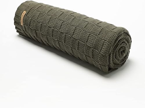 Miniatura 36 de LAWKUL Mantas de bebé para niños, manta de punto trenzado, manta de bebé para niña, suave y aireada para recién nacidos, para recién nacido