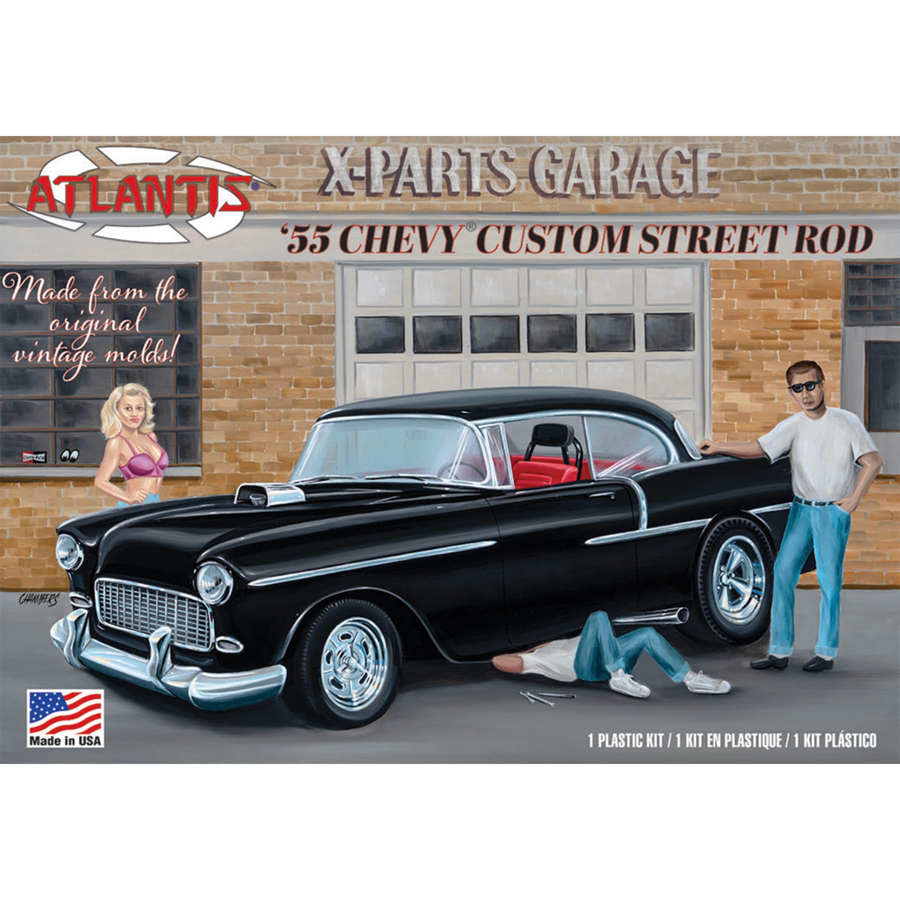 Photo 1 of Atlantis 1955 Chevy XPARTS 1:25 Plastic Model KIT