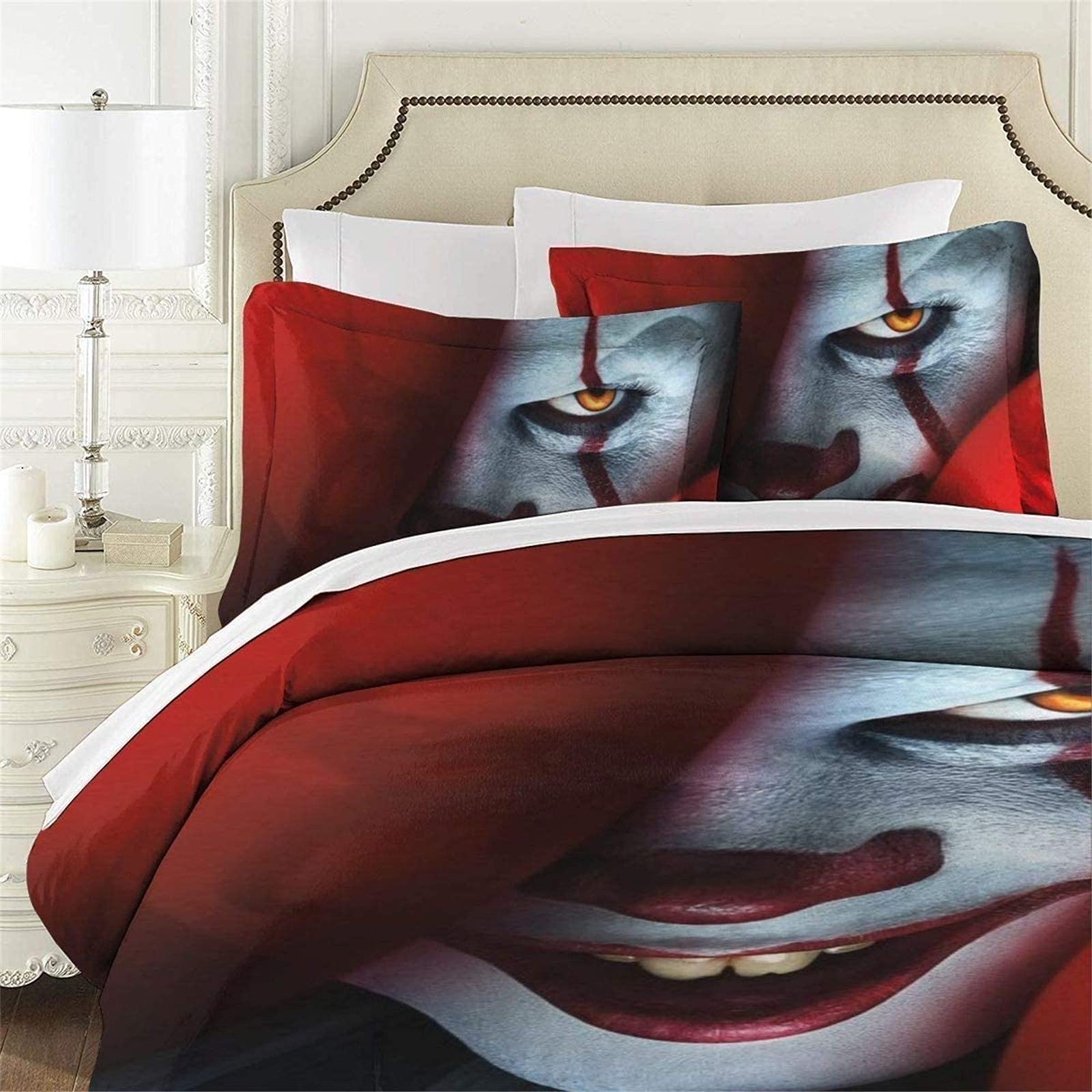 O2891 Lakens Pennywise Beddengoed Set Dekbedovertrek Comfortabel En Lichtgewicht Cartoon Beddengoed3 Delig 1 Dekbedovertrek En 2 Kussenslopen Lakens O2891 Lakens Pennywise Beddengoed Set Dekbedovertrek Comfortabel En Lichtgewicht Cartoon Beddengoed3 Delig 1 Dekbedovertrek En 2 Kussenslopen Lakens
