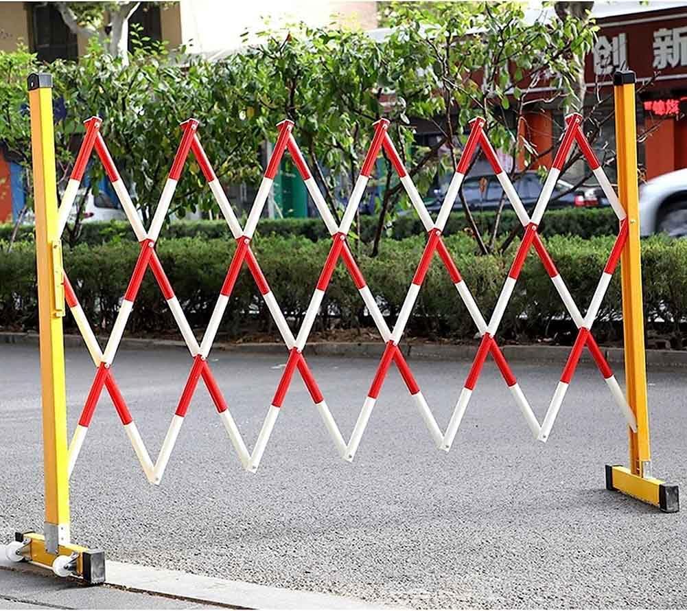 ASerZenith Retractable Portable Scissor Gate Traffic Barricade For Outdoor Road Security Folding Parking Barrier For Driveway And Garage 1.2 * 6M,One Color-1.2 * 2.5M