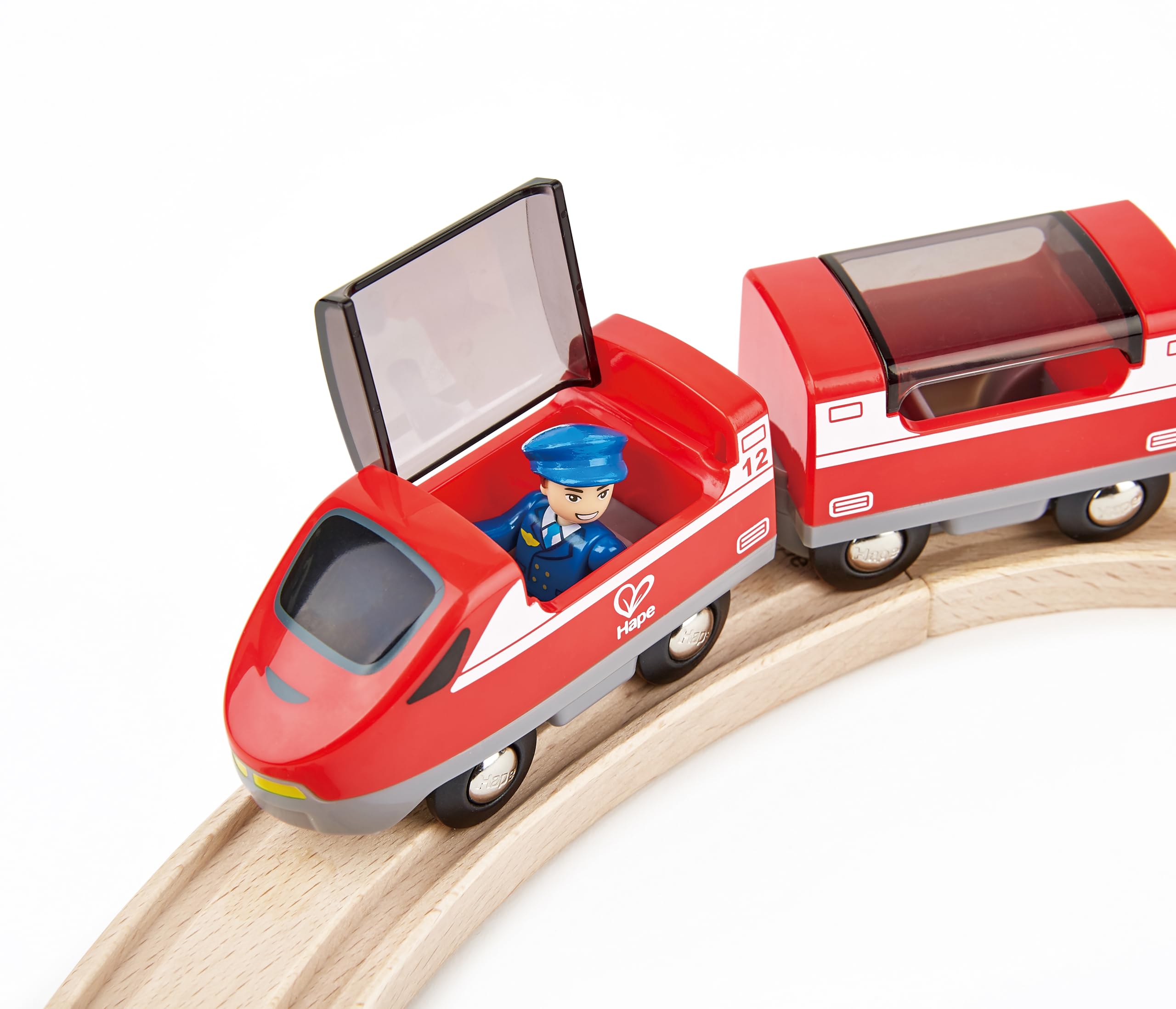 Hape Eisenbahnwelt Bahnübergang & Kran-Set, ab3 Jahren