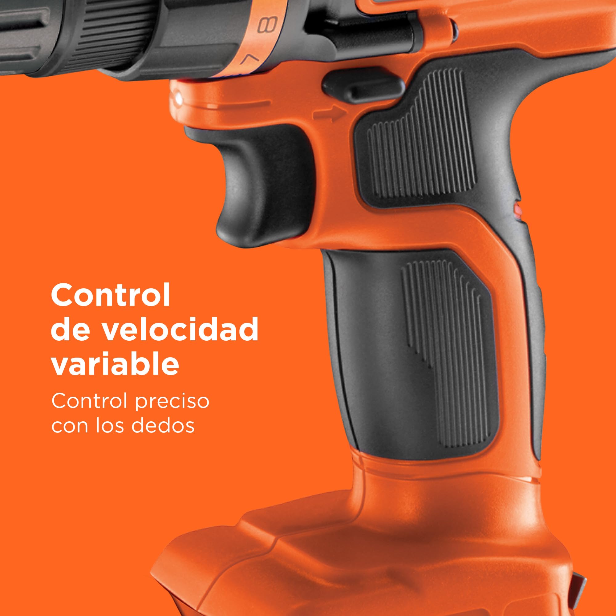 BLACK+DECKER Atornillador sin cable 18V, 28Nm de par, 10 ajustes de par, diseño compacto, sin accesorios, BDCDD18N-XJ