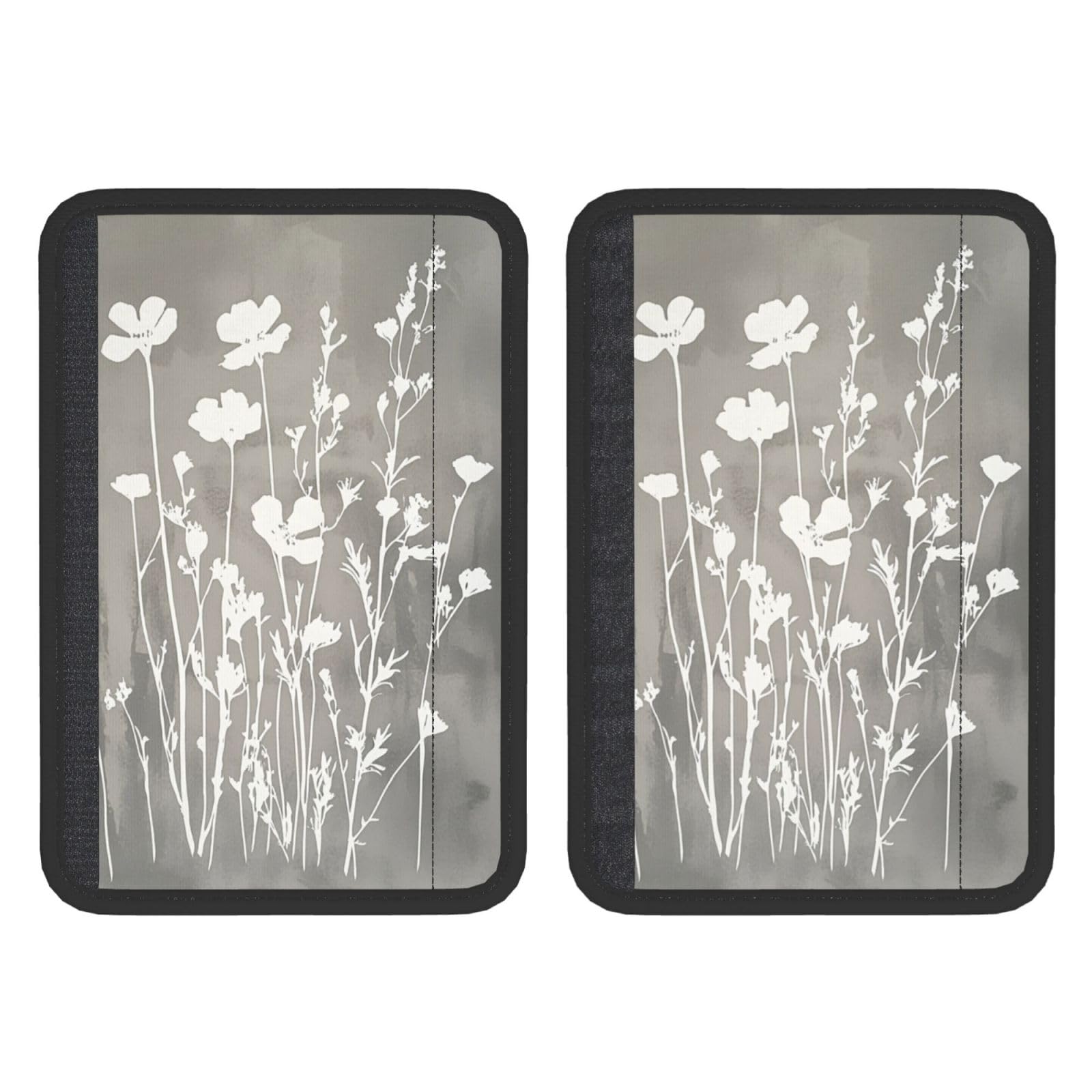 Simple Minimalist Wild Flowers Car Seat Belt Cover 2 Pack Seatbelt Strap Shoulder Pad Protector Universal Comfort for Car