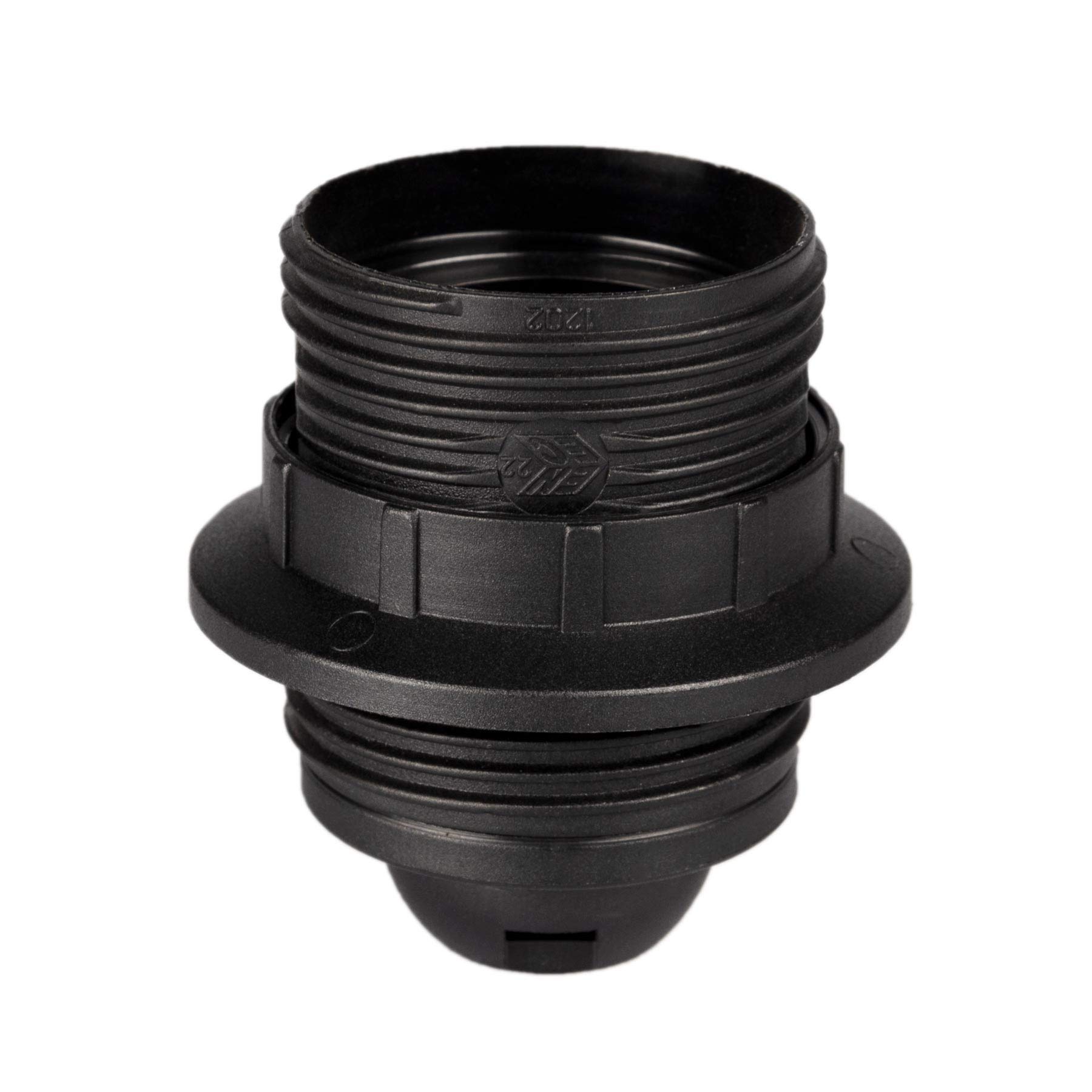 Portalampada filettato Master attacco E27 Termoplastico Nero 00512