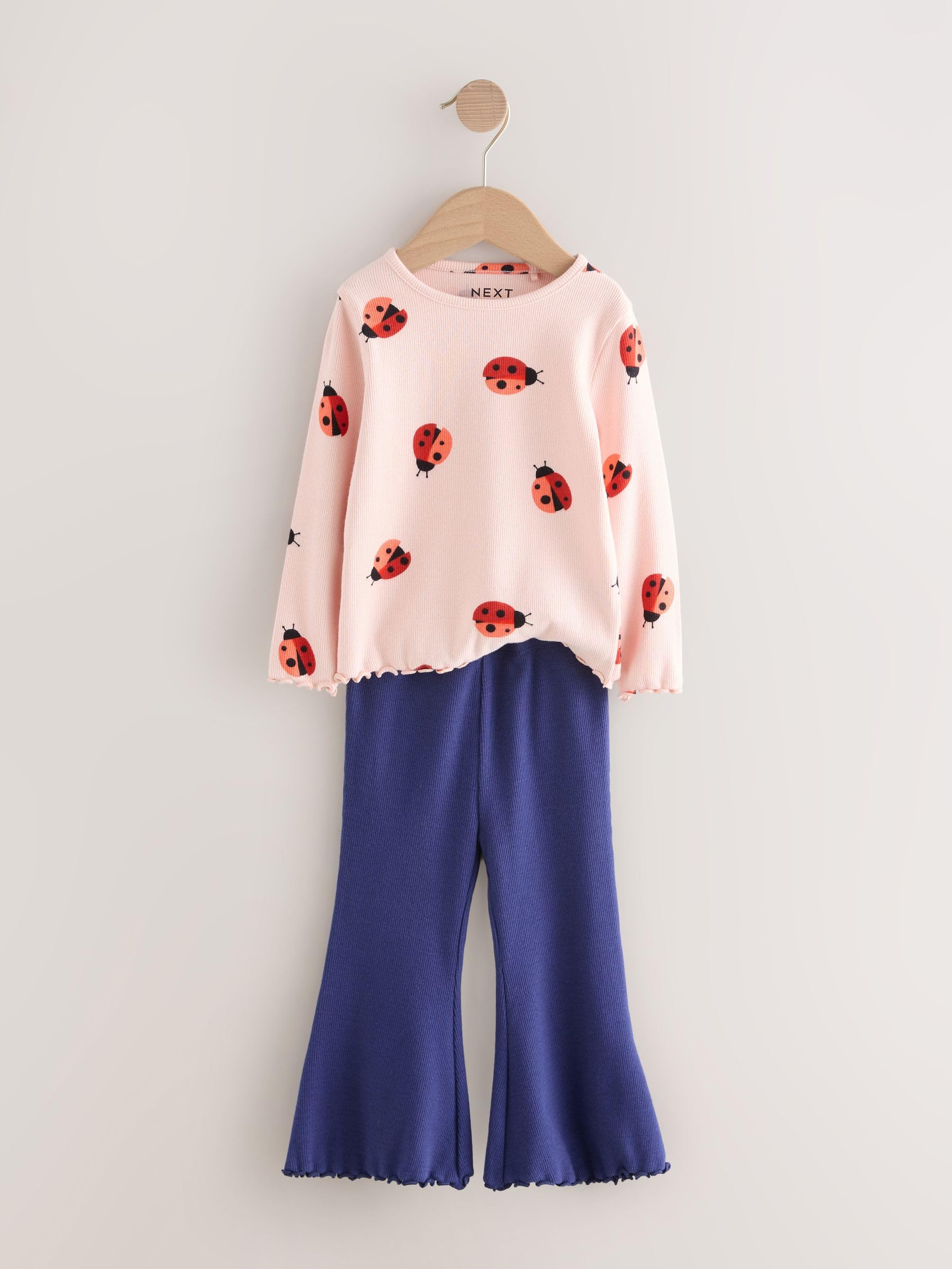 NEXT Mädchen Top and ausgestellte Leggings Set im 3er-Pack 62-122