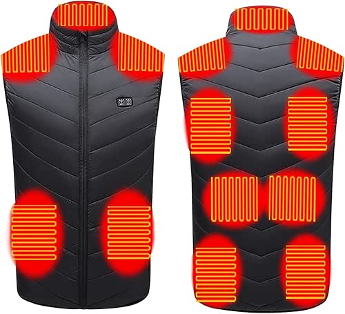 Gilet Chauffant Homme et Femme électrique Chargement USB Veste Chauffante