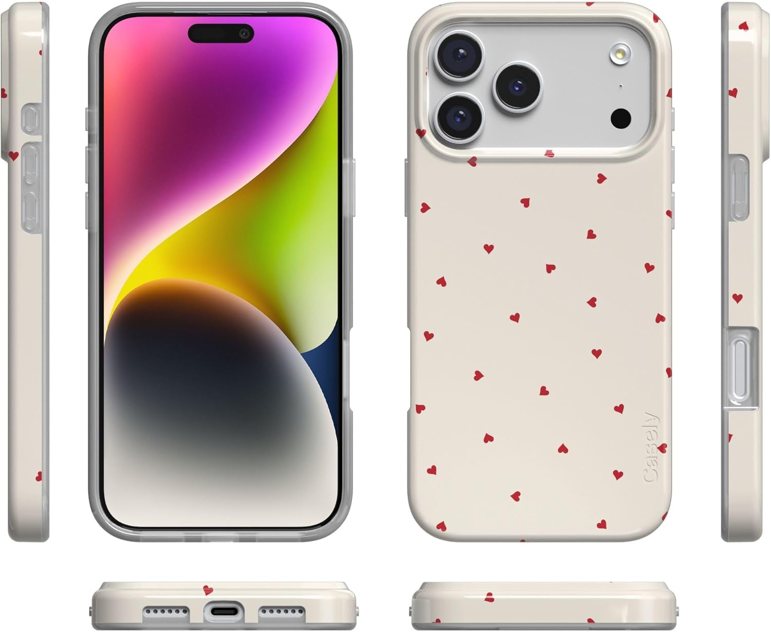 Casely iPhone 17 Pro Max Case | Be Mine | Tiny Hearts | Compatible with MagSafe | Classic Ultra Thin Design - Image 6