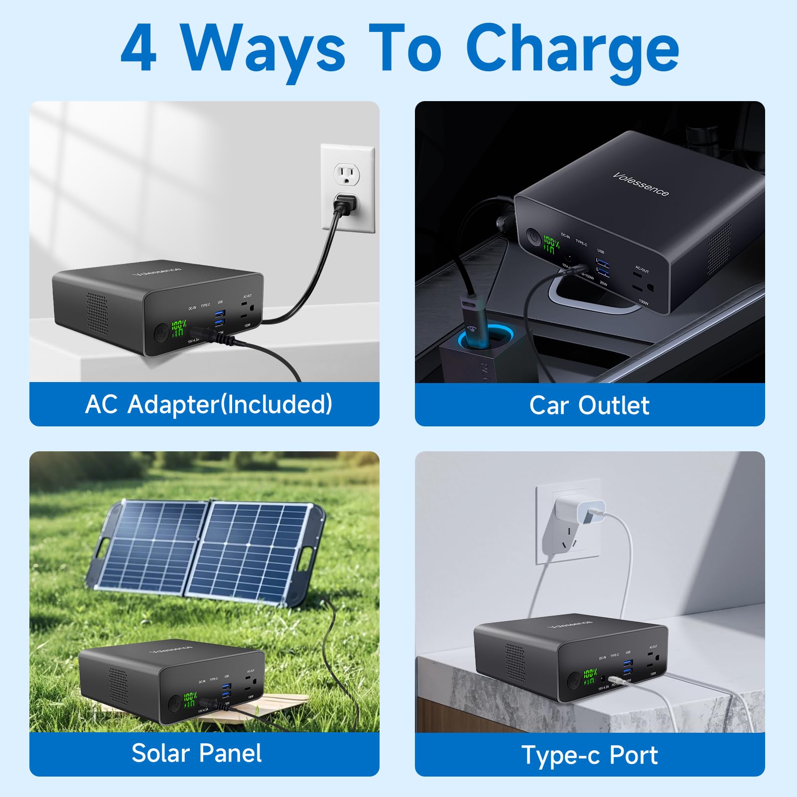 Volessence ポータブル電源 40000mAh/148Wh AC出力対応 Amazon